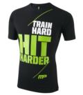 Musclepharm Mens T-Shirt Train Hard - Black - L