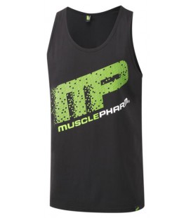 Musclepharm Mens Tanktop Pixel Logo MP - Black