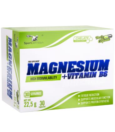 Sport Definition Magnesium plus Vitamin B6 30kaps