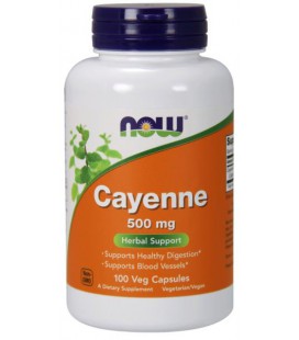NOW FOODS CAYENNE 500mg 100 VCAPS