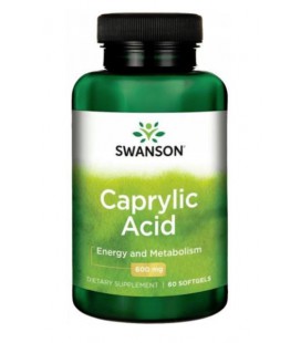 Swanson Caprylic Acid 600mg 60 softgel