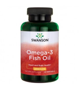 Swanson Omega-3 Fish Oil 1000mg 150 caps - Lemon