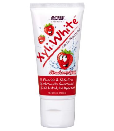 NOW FOODS XYLIWHITE STRAWBERRY-KID'S TOOTHPASTE 85g
