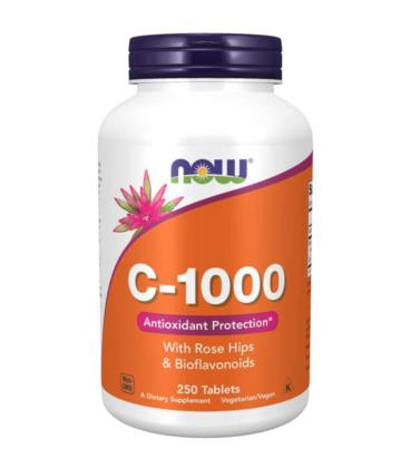 Now Foods Vitamin C-1000 With Rose Hips 250 tabletek
