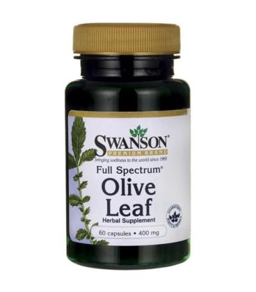Swanson Full Spectrum Olive Leaf 400mg 60 kaps.