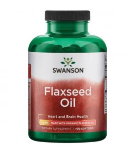Swanson Flaxseed Oil Made with Organic 1g 100sgels