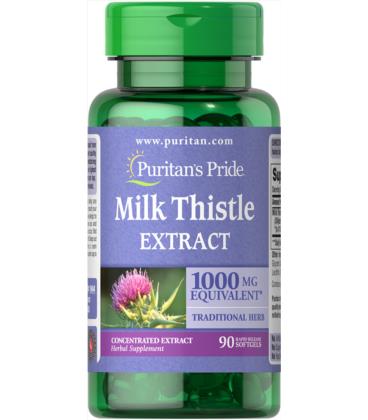 Puritans Pride Milk Thistle 1000mg 4:1 90softgels