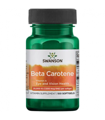 Swanson Beta Carotene 25,000IU 7500ug 100softgels