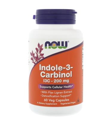 NOW FOODS Indole-3-Carbinol I3C z ekstraktu z kaputy 60 Kaps