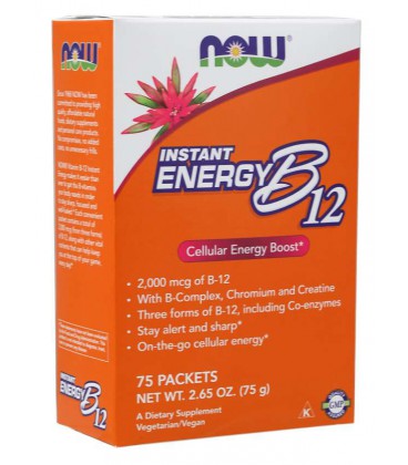 NOW B-12 Instant Energy Packets 75/BOX