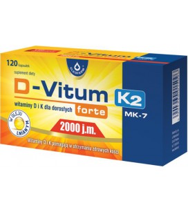 Oleofarm D-Vitum Forte Witamina D3 2000 K2 MK-7 120 kapsułek