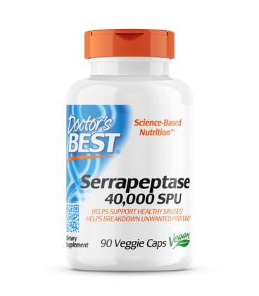 Doctor's Best Serrapeptase (Serrapeptaza) 40,000 SPU 90vcaps