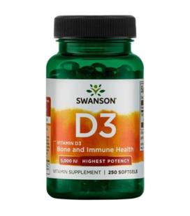 Swanson Vitamin D-3 5000IU Highest Potency 250soft