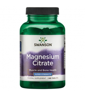 Swanson Magnesium Citrate 225mg Super-Strength 120tab