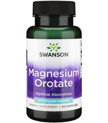 Swanson Magnesium Orotate 654 mg 60 caps