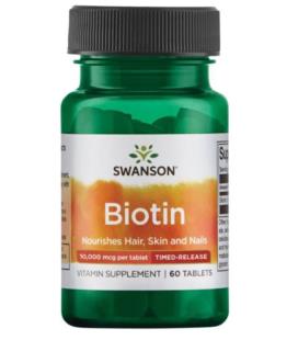 Swanson Biotin Timed Release 10,000mcg 60 tabs