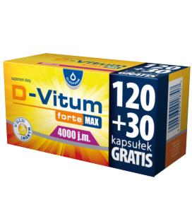Oleofarm D-Vitum Forte Max 4000 150kaps (120 + 30 gratis)