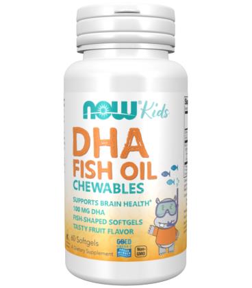 NOW FOODS DHA 100MG 60 CHEWABLE SOFTGELS