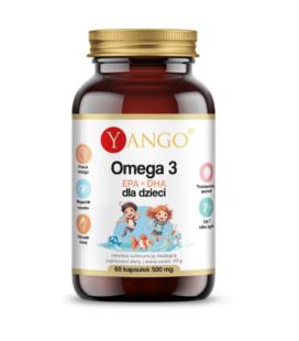 YANGO Omega 3 EPA + DHA Dla Dzieci (truskaw) 60kap