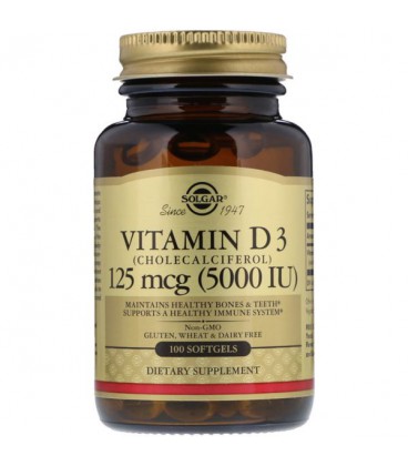 Solgar Vitamin D3 Cholecalciferol 5000 IU 100 softgels