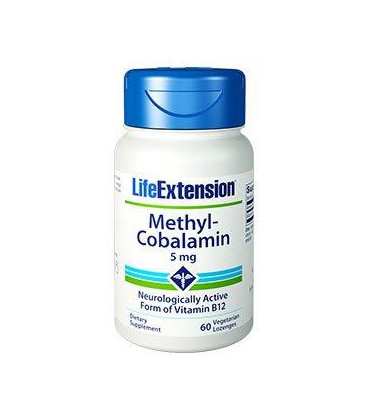 Life Extension Vitamin B12 Methylocobalamin 5mg 60 vegetarian lozenges